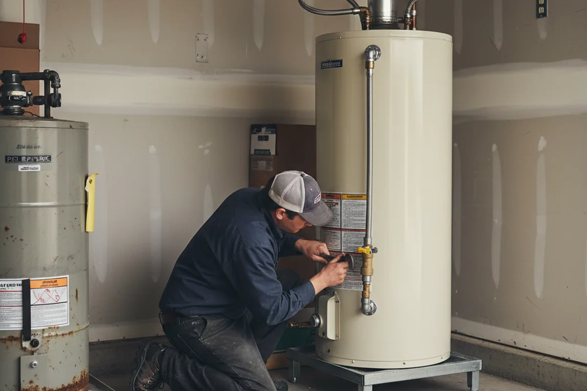 Water heater and shutoff valve replacement in Dorothy
