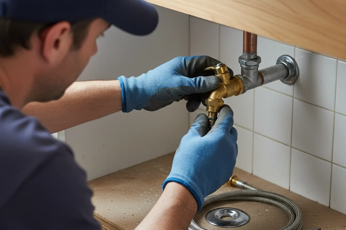 Shutoff valve and fitting work during Emergency Plumbing in Dorothy